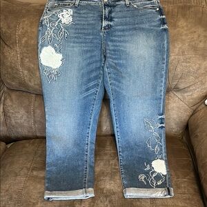 Embroidered Blue Jeans NYDJ size 12